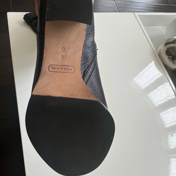 Coach Kaylie Pebble Grain black leather boots - Picture 12 of 12